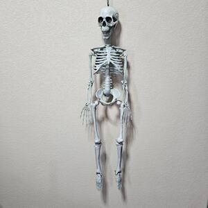 Hanging Skeleton Figure Plastic Halloween Decoration Prop Skull & Bones Outdoor